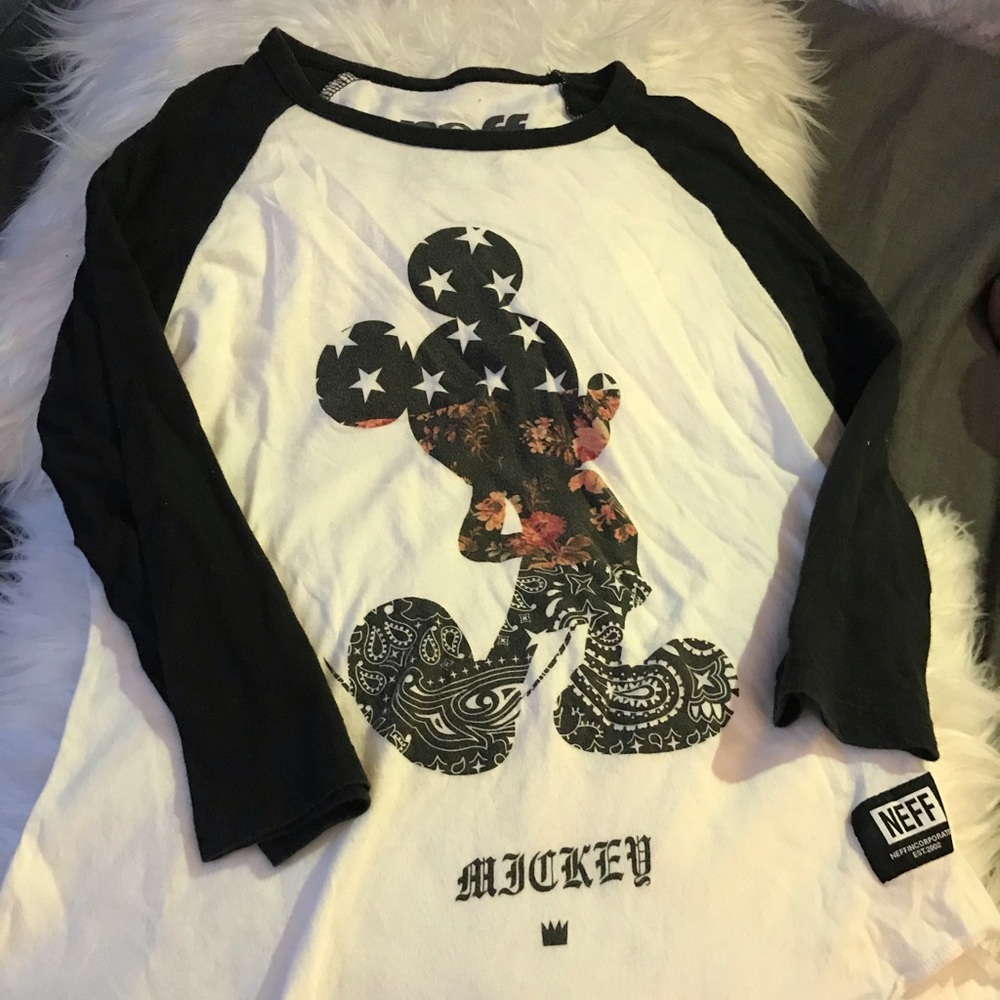 Neff Mickey mouse shirt. Size small